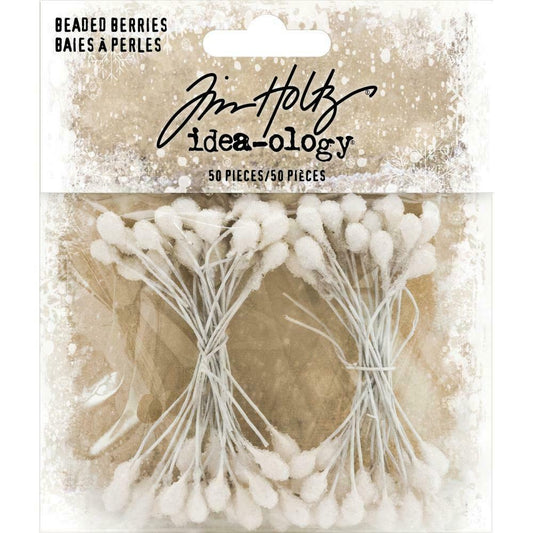 Tim Holtz idea-ology Beaded Berries Ornaments Decoration Christmas 50pcs