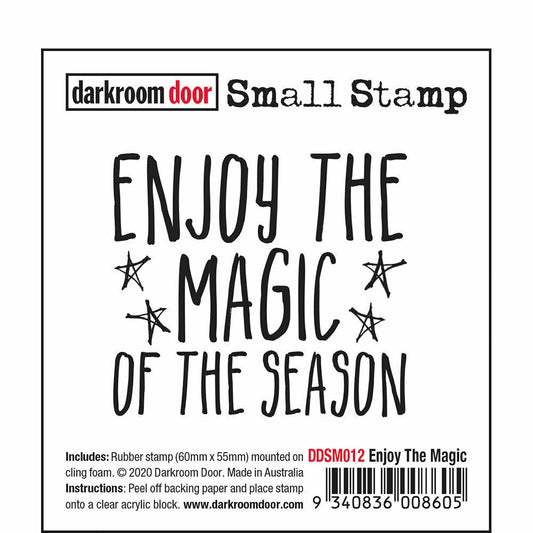 Darkroom Door Small Stamp Enjoy The Magic Rubber 55mm x 60mm
