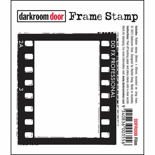 Darkroom Door Frame Film Rubber Stamp 80mm x 90mm