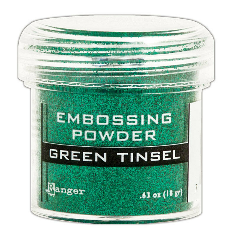Ranger Embossing Powder Green Tinsel 1oz Jar Weight 0.63oz/18gr