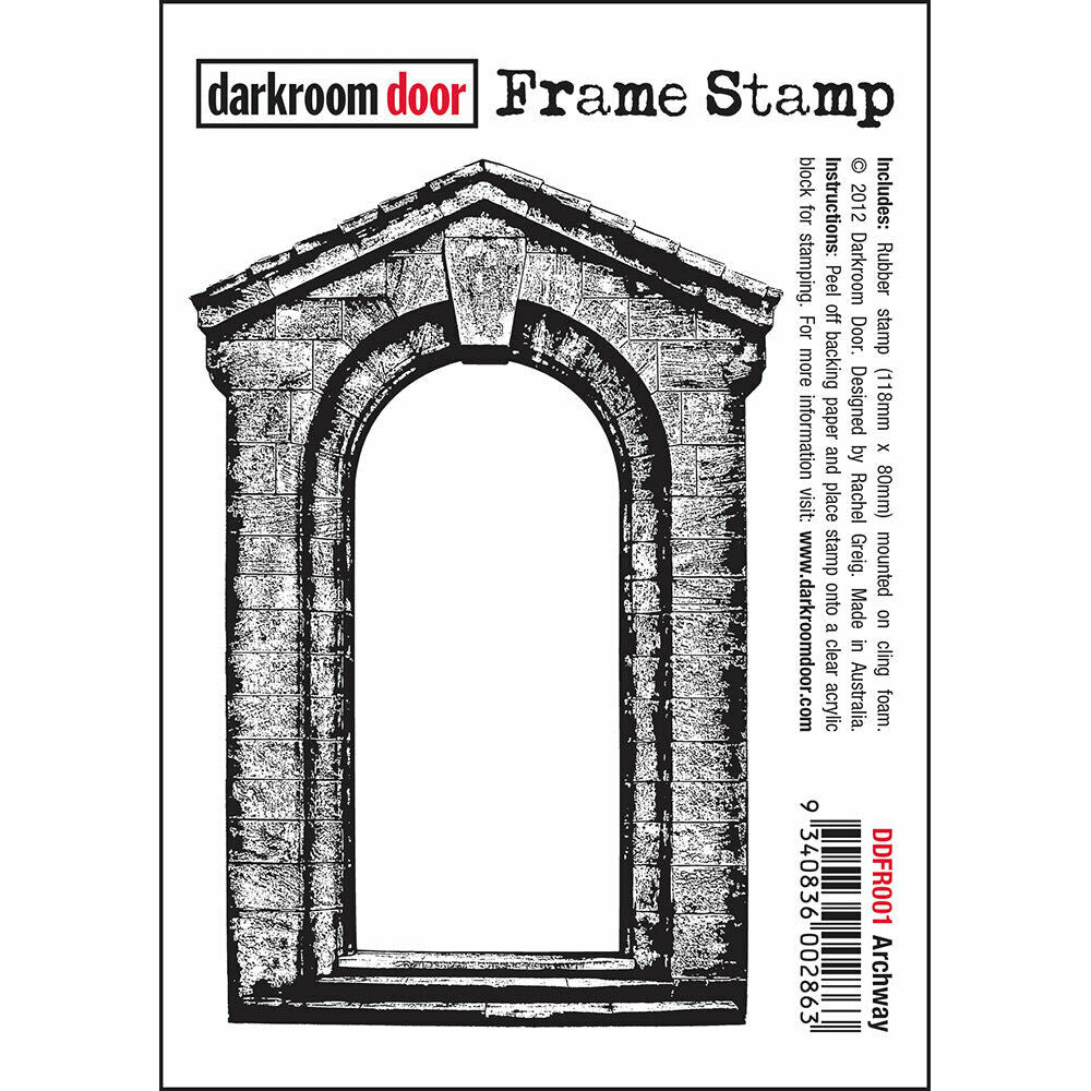 Darkroom Door Frame Archway Rubber Stamp 80mm x 118mm