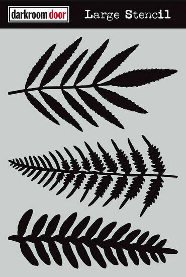 Darkroom Door Large Stencil Ferns 9 x 12 inch Plastic