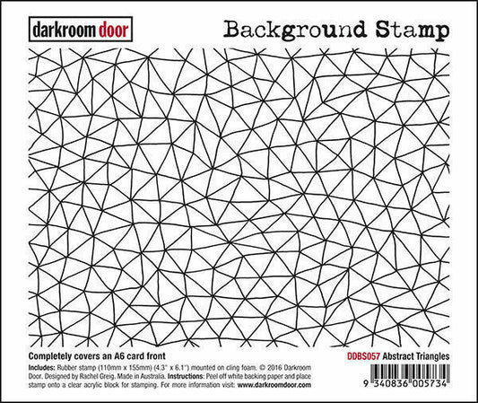 Darkroom Door Background Rubber Stamp Abstract Triangles 110mm x 155mm