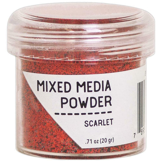 Ranger Mixed Media Embossing Powder Scarlet 1oz Jar Weight 0.71oz/20gr