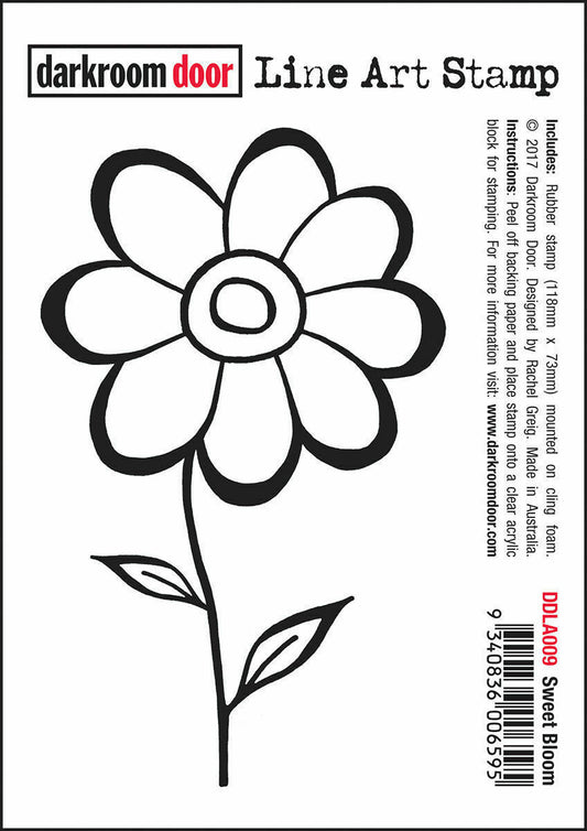 Darkroom Door Line Art Stamp Sweet Bloom 118mm x 80mm