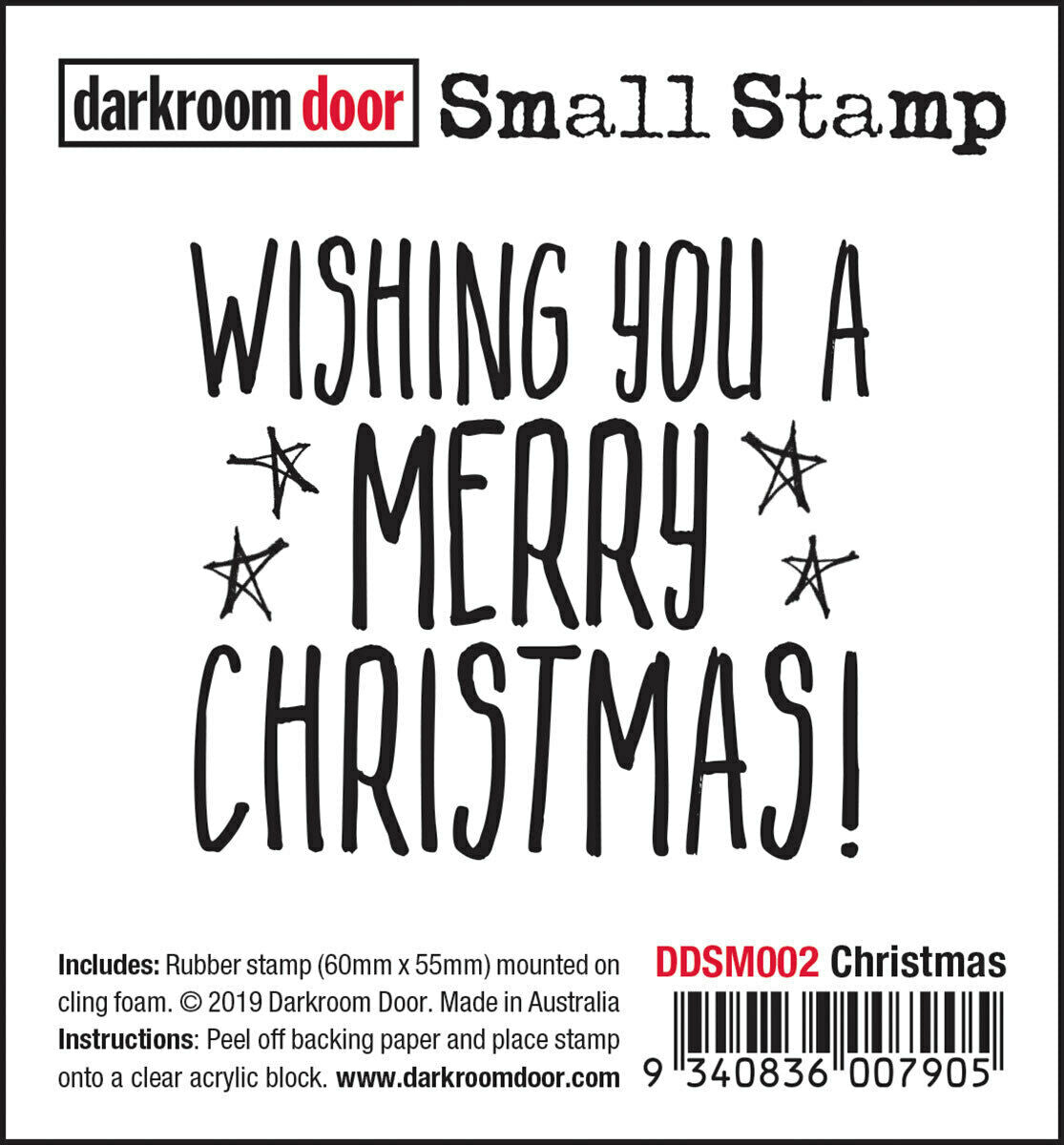 Darkroom Door Small Stamp Christmas Rubber 54mm x 60mm