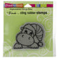 Stampendous Hippo Holiday Cling Rubber Stamp Christmas - 1pc CRV340