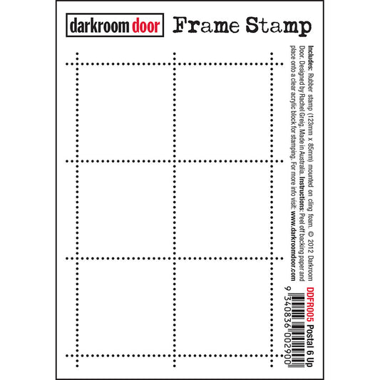 Darkroom Door Frame Postal 6 Up Rubber Stamp 85mm x 123mm