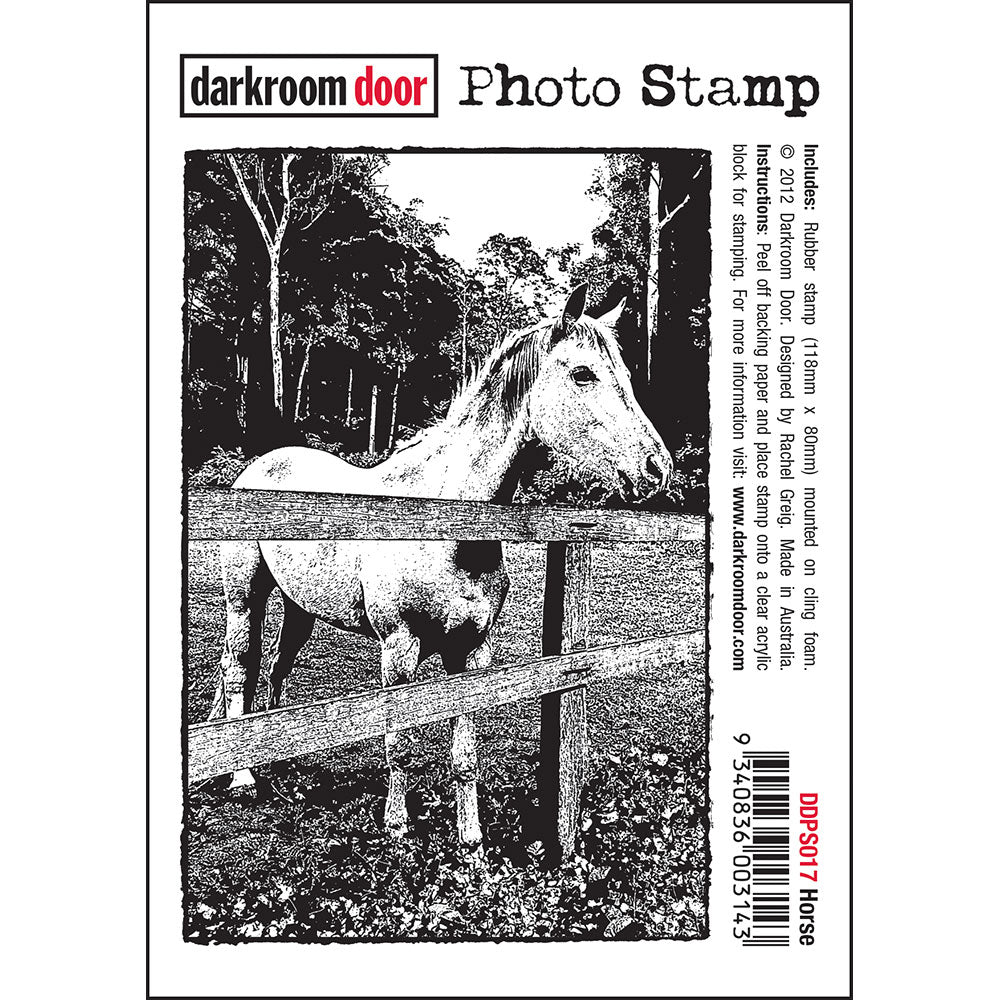 Darkroom Door Photo Rubber Stamp Horse - 118mm x 80mm