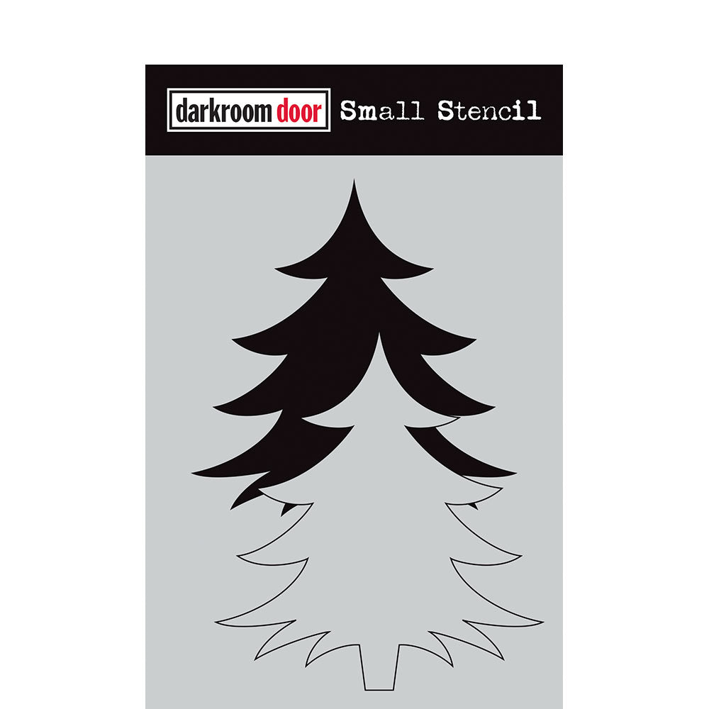 Darkroom Door Small Stencil Christmas Tree Set 4.5in x 6in Plastic