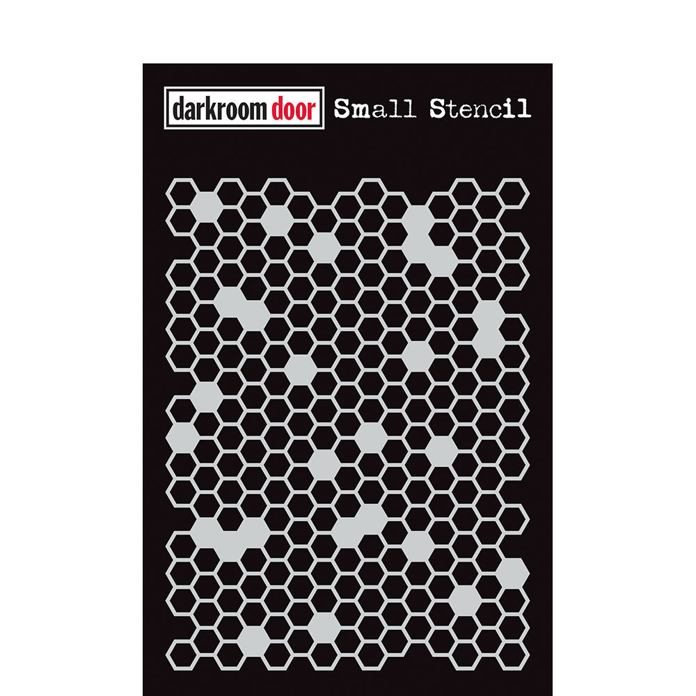 Darkroom Door Small Stencil Honeycomb 4.5in x 6in Plastic