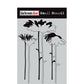 Darkroom Door Small Stencil Tall Flowers 4.5in x 6in Plastic