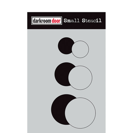 Darkroom Door Small Stencil Three Circles Set 4.5in x 6in Plastic