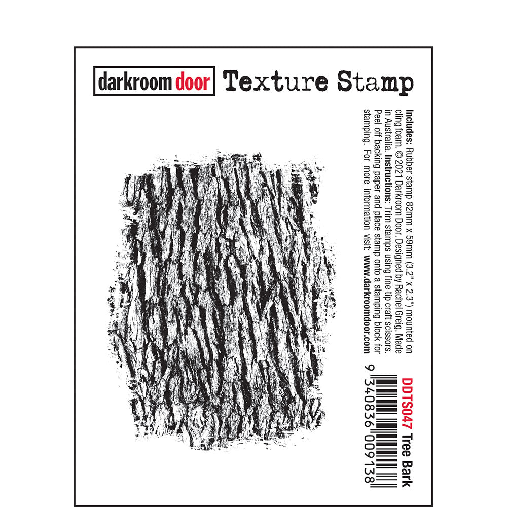 Darkroom Door Texture Rubber Stamp Tree Bark 59mm x 82mm