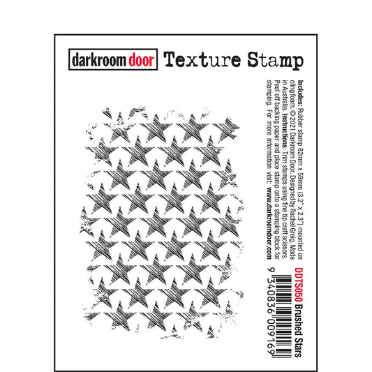 Darkroom Door Texture Rubber Stamp Brushed Stars 59mm x 82mm
