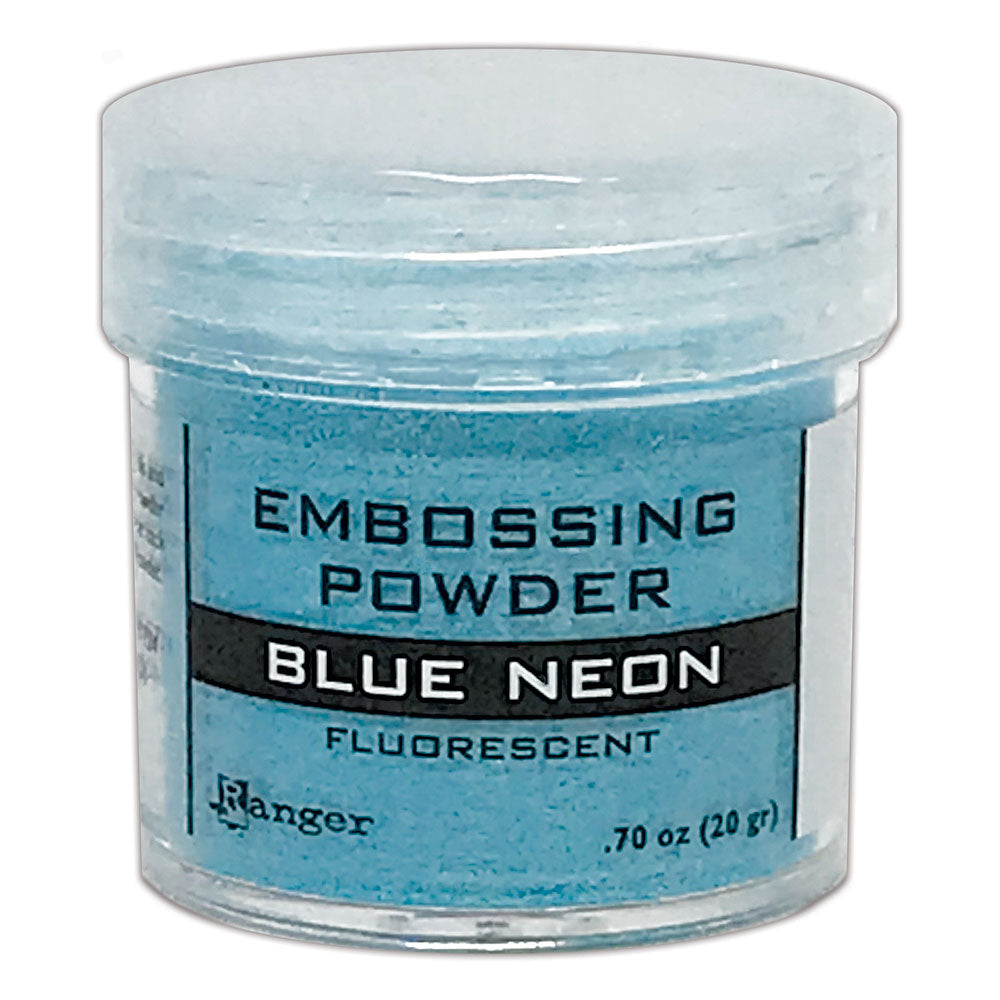 Ranger Embossing Powder Blue Neon Fluorescent 1oz Jar Weight 0.70oz/20gr