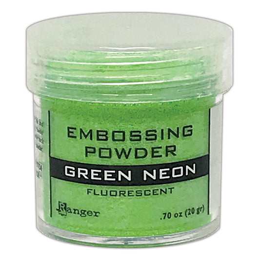 Ranger Embossing Powder Green Neon Fluorescent 1oz Jar Weight 0.70oz/20gr