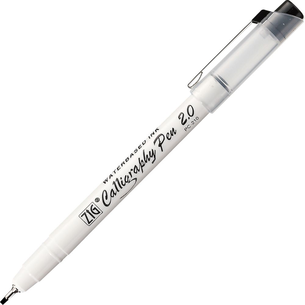 ZIG Calligraphy Pen Black Square Tip 1.0 2.0 3.0 Xylene Free